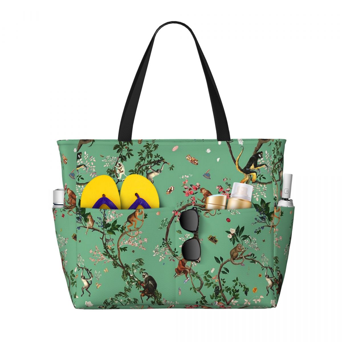 Monkey World Green Beach Tote  - Yoga Fitness World review and price