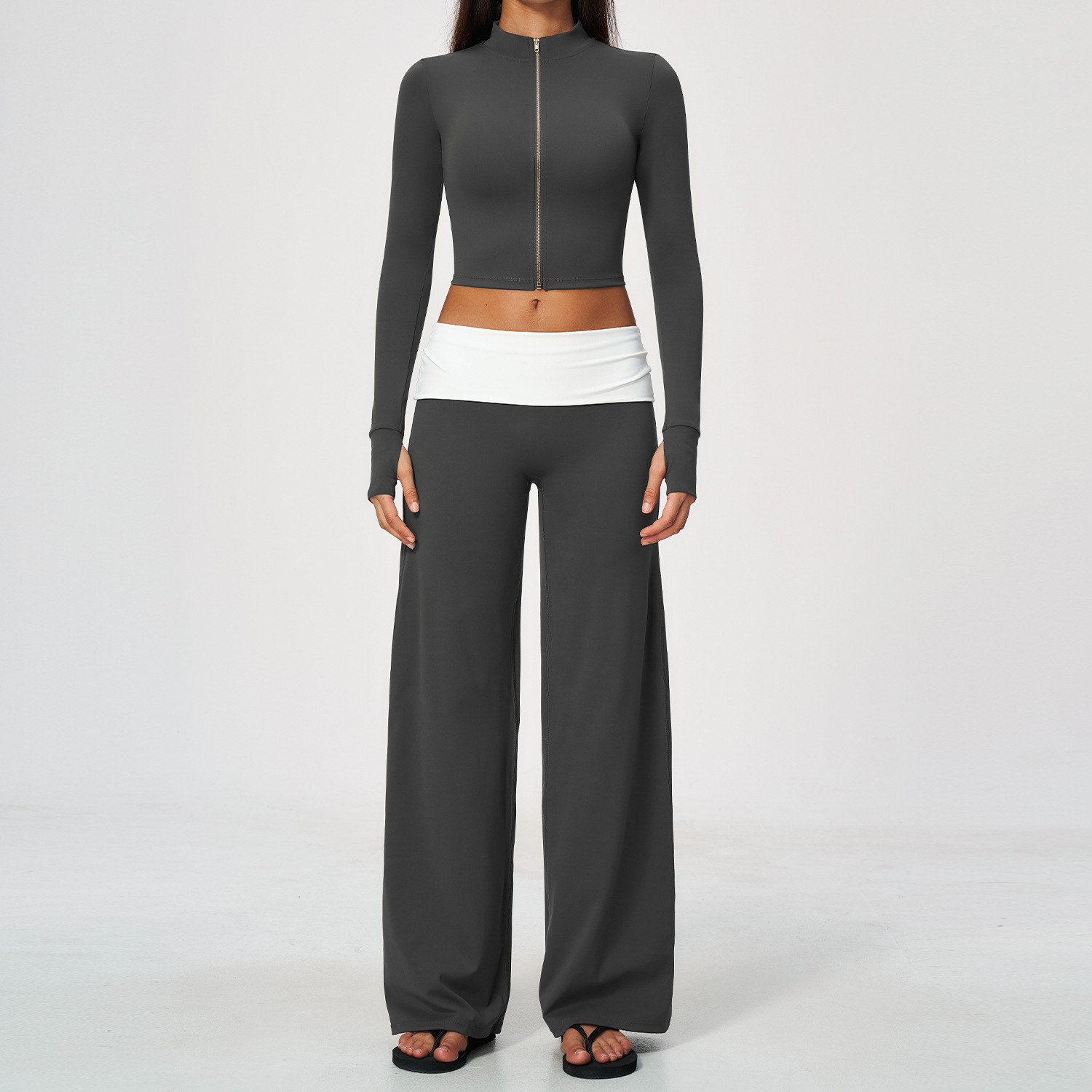 Zip Jacket Wide Leg Pants 2 Pi - Yoga In Fitness review and price