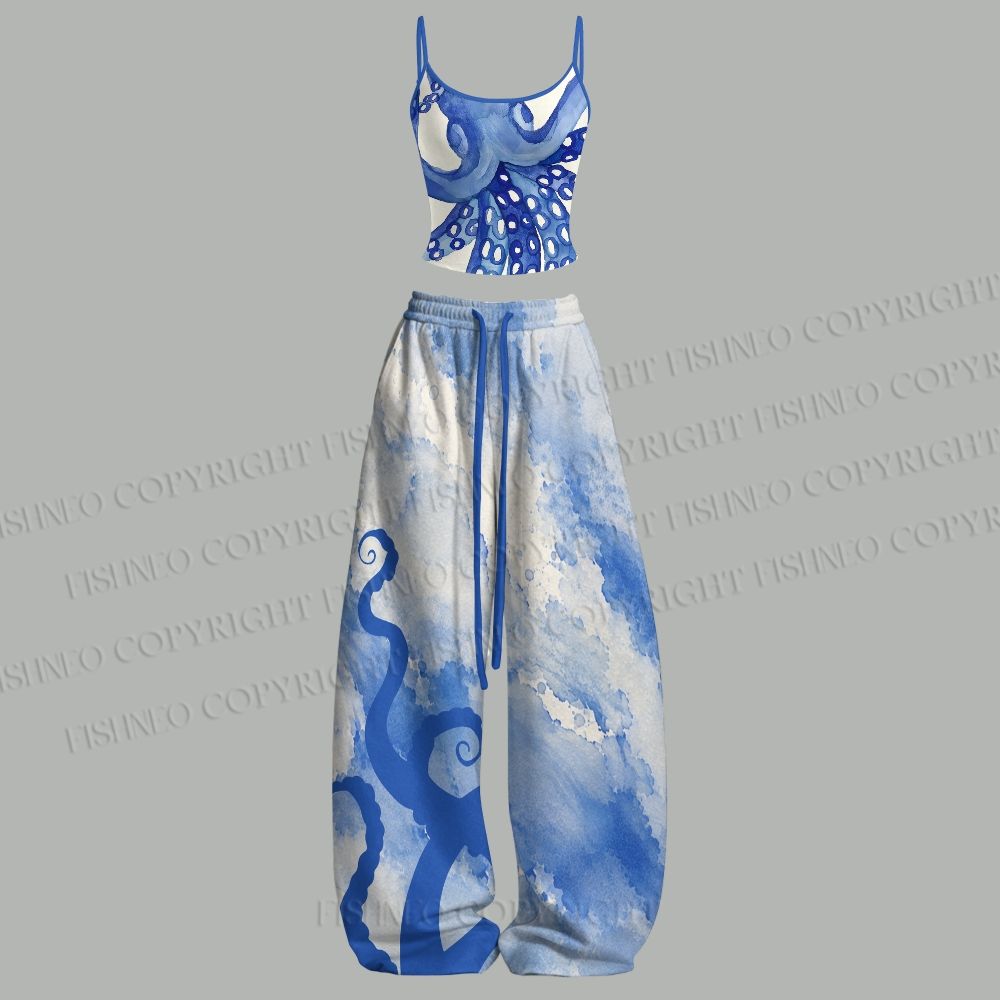 Black And White Octopus Top El - Yoga Fitness Outfit review and price