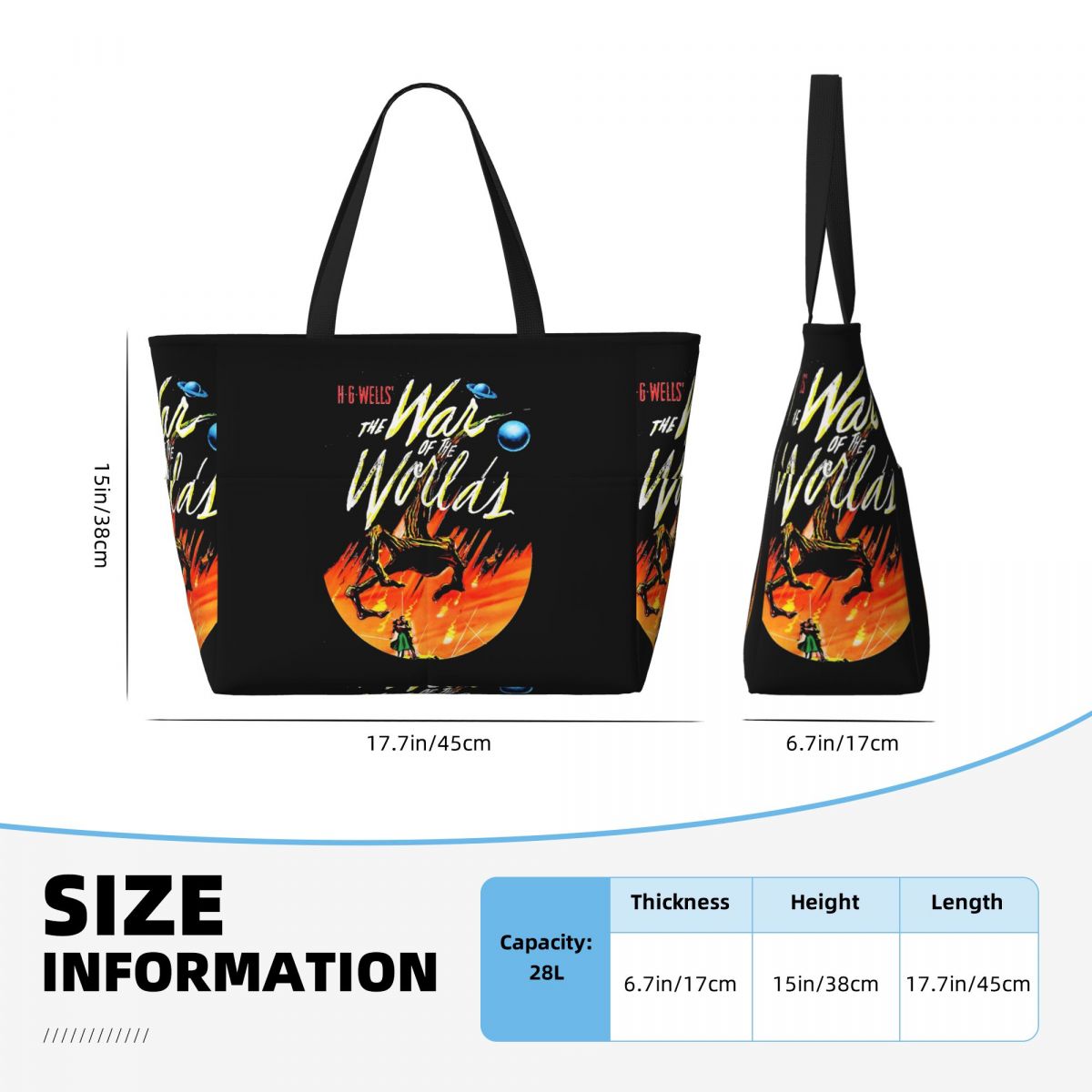 War Of The Worlds Beach Tote B - Yoga Fitness World review and price