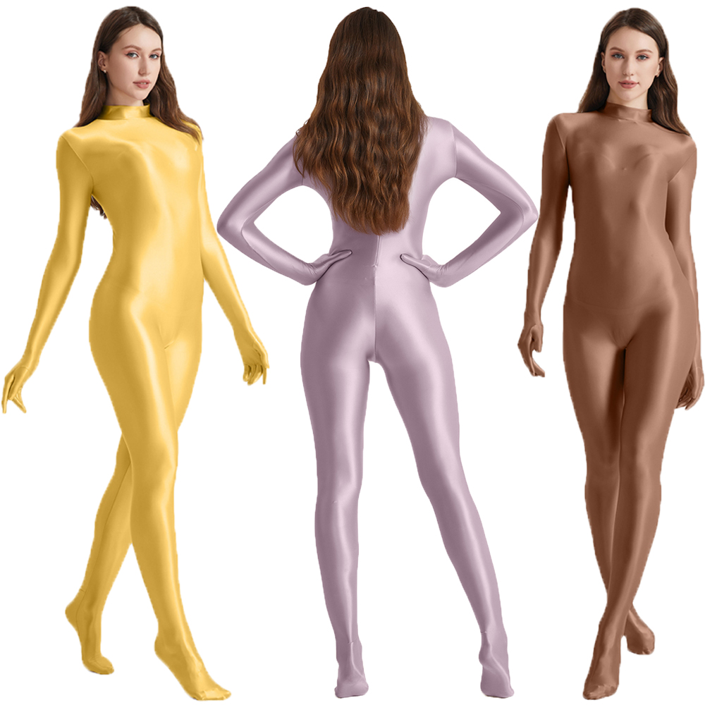 Women Oil Stretch High Neck Bo - Yoga Overall Fitness review and price