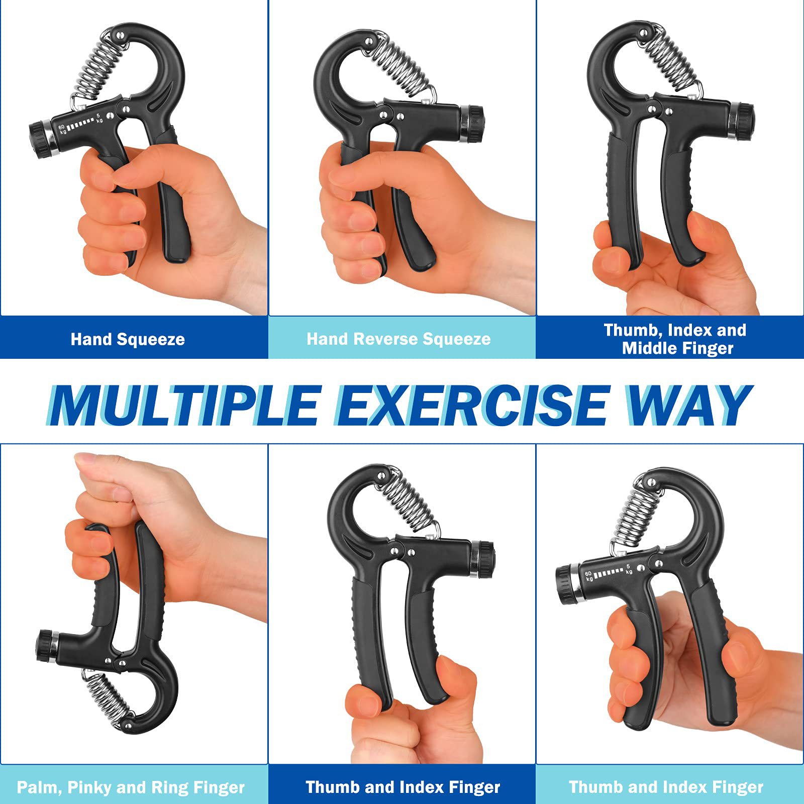 Adjustable 5-60Kg PP Material  - Grip Strengthener Hand review and price