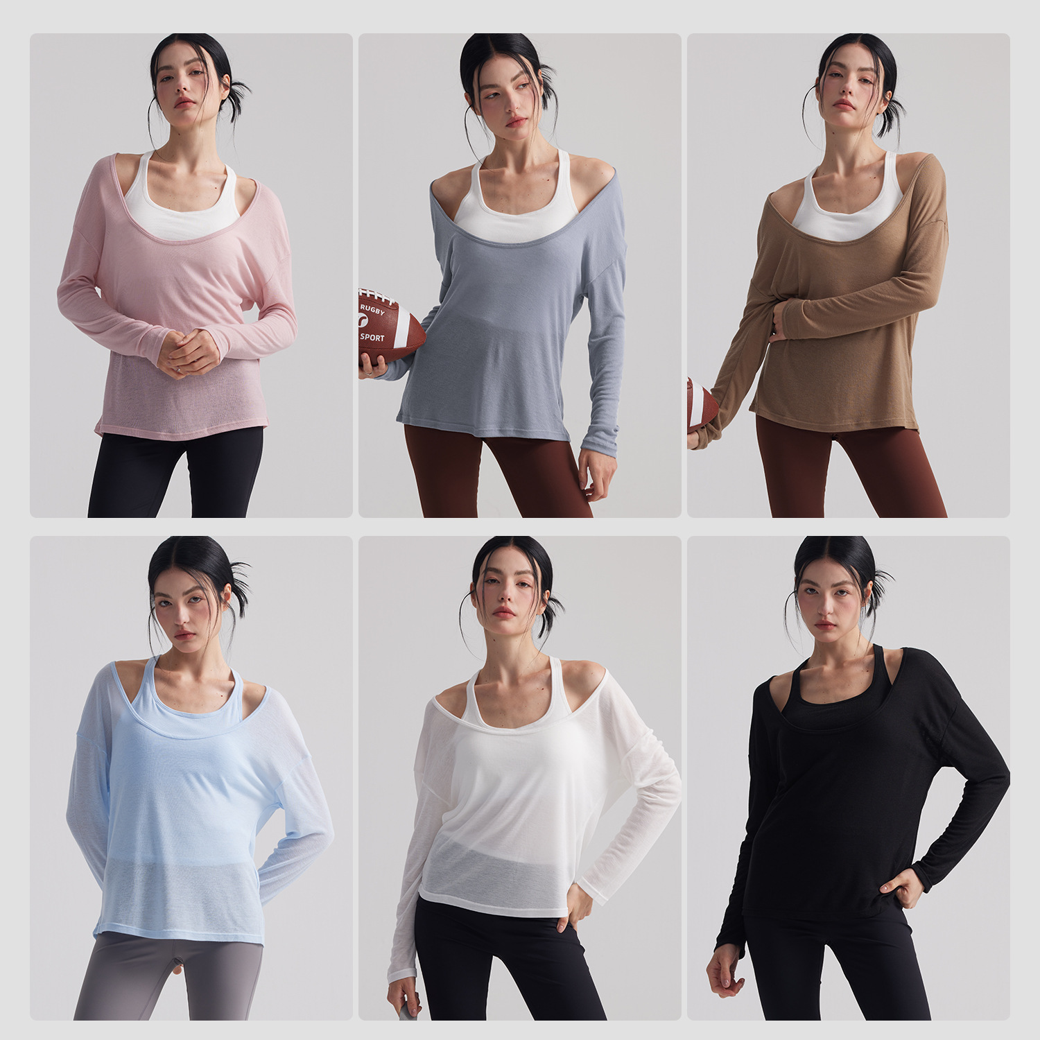 Women Loose Semi Sheer Long Sl - Yoga Fitness Outfit review and price