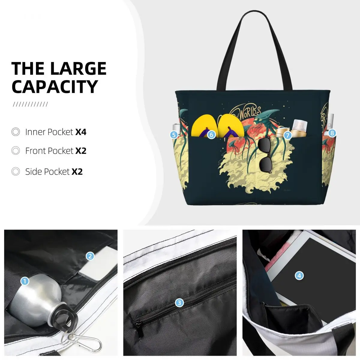 War Of The Worlds Beach Tote B - Yoga Fitness World review and price