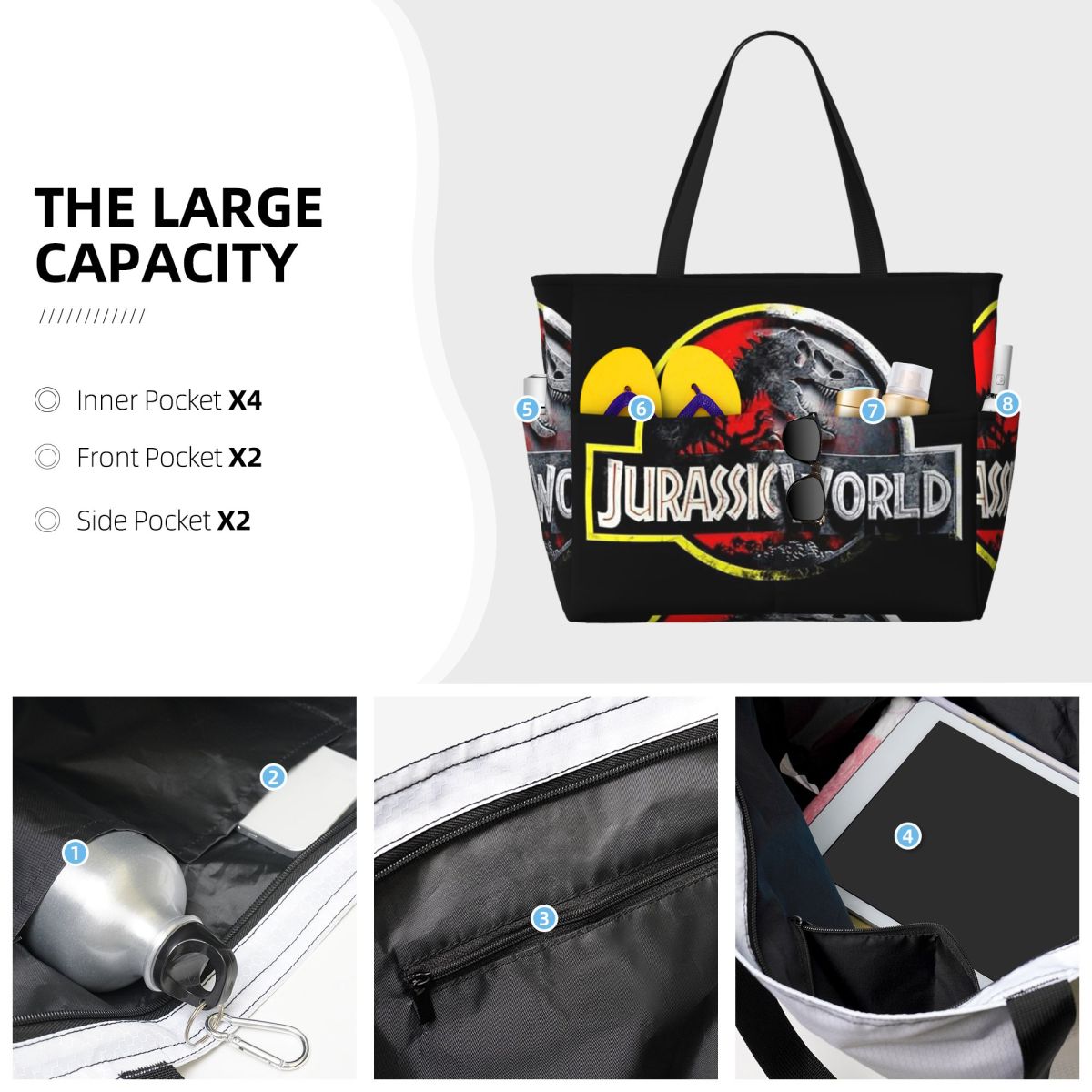 Jurassic World Beach Tote Bag  - Yoga Fitness World review and price