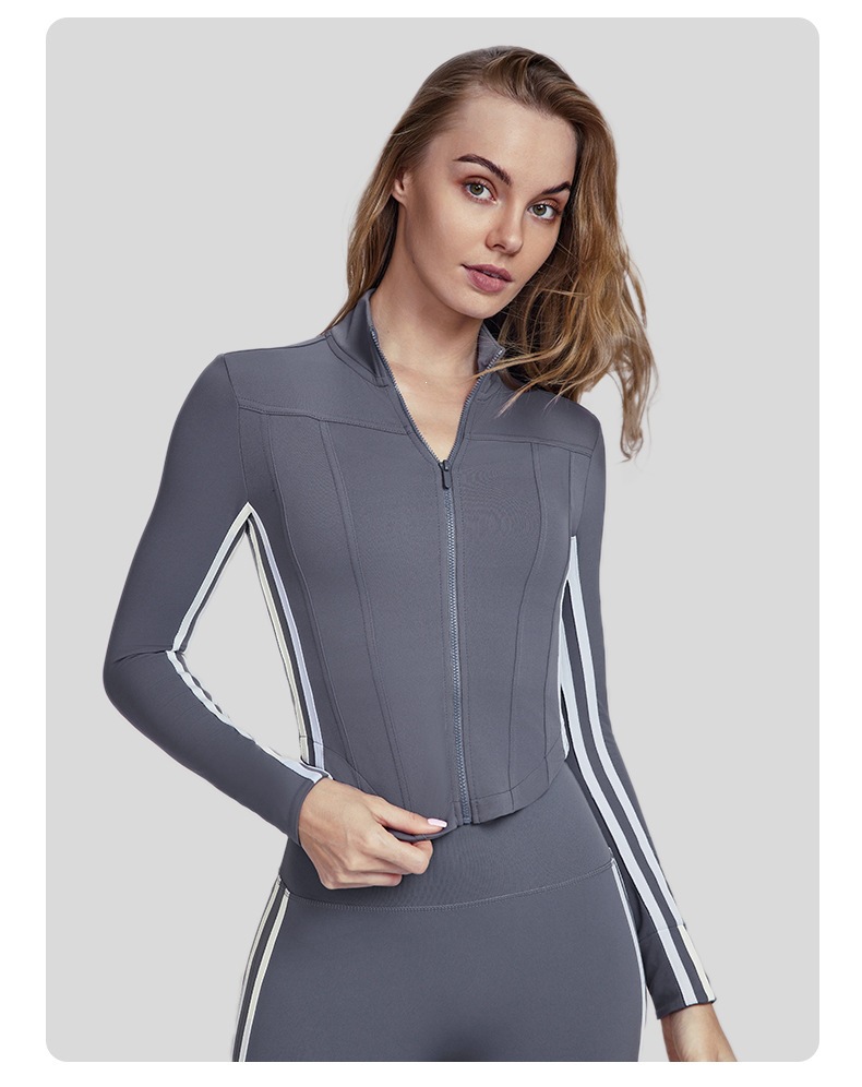 Women Striped Fall Workout Set - Yoga Fitness Outfit review and price