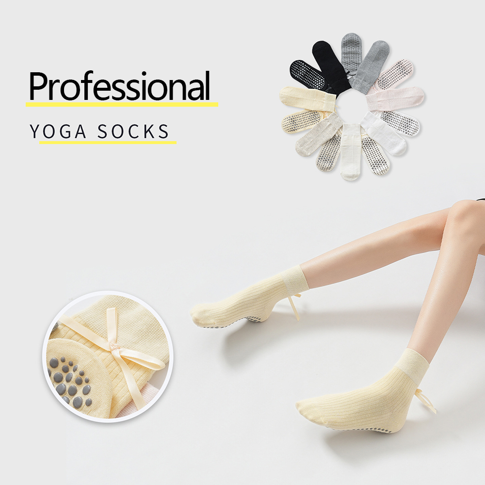Cute Bowknot Yoga Socks Girls  - Yoga In Fitness review and price