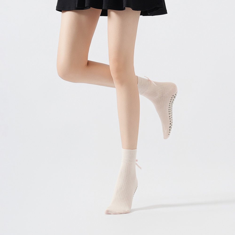 Cute Bowknot Yoga Socks Girls  - Yoga In Fitness review and price